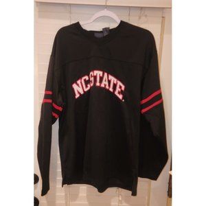 NC STATE long sleeve shirt mens jersey style shirt LARGE preowned wolfpack